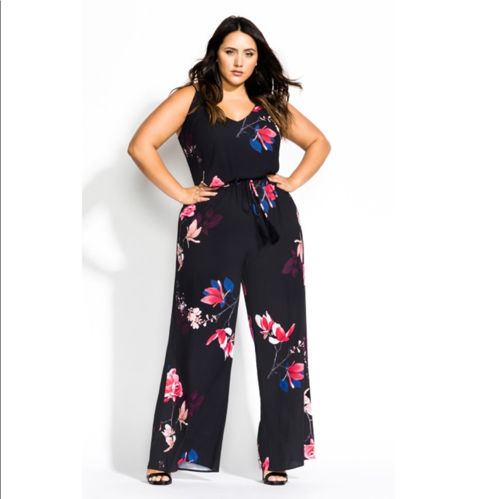 City Chic Plus Size Spring Lotus Jumpsuit 
Plus size 20